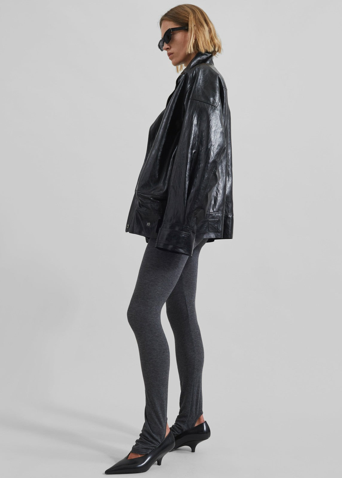 Savannah Faux Leather Jacket - Black