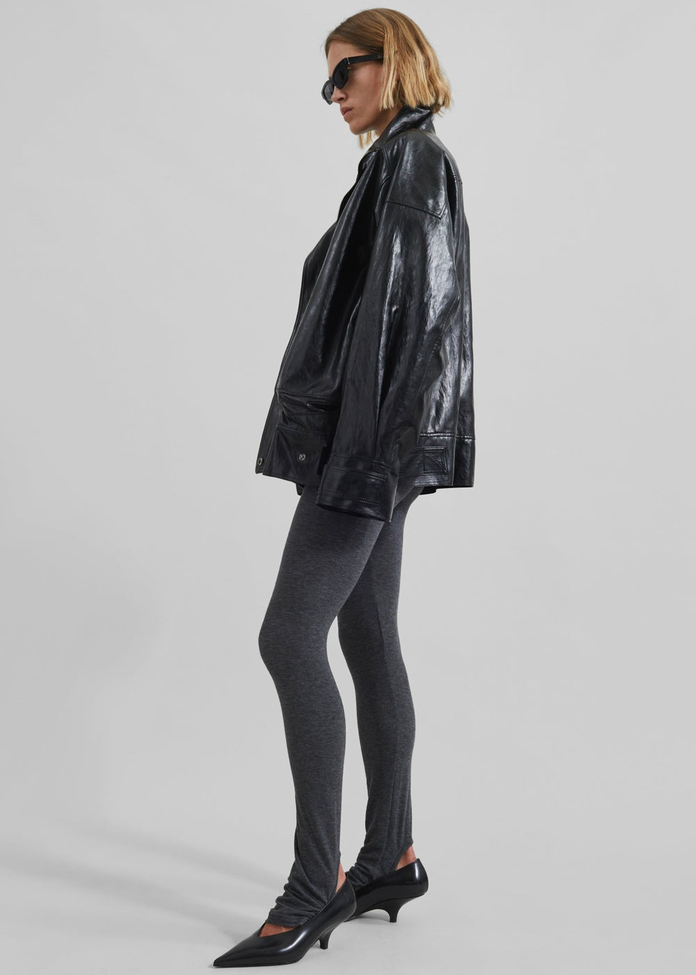 Savannah Faux Leather Jacket - Black