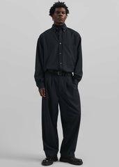 Dalton Wool Blend Trousers - Dark Navy