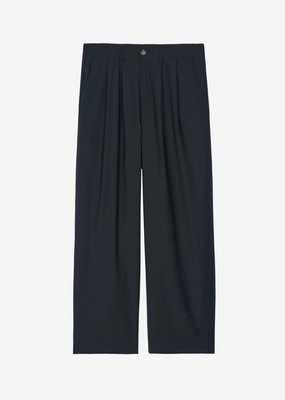 Dalton Wool Blend Trousers - Dark Navy