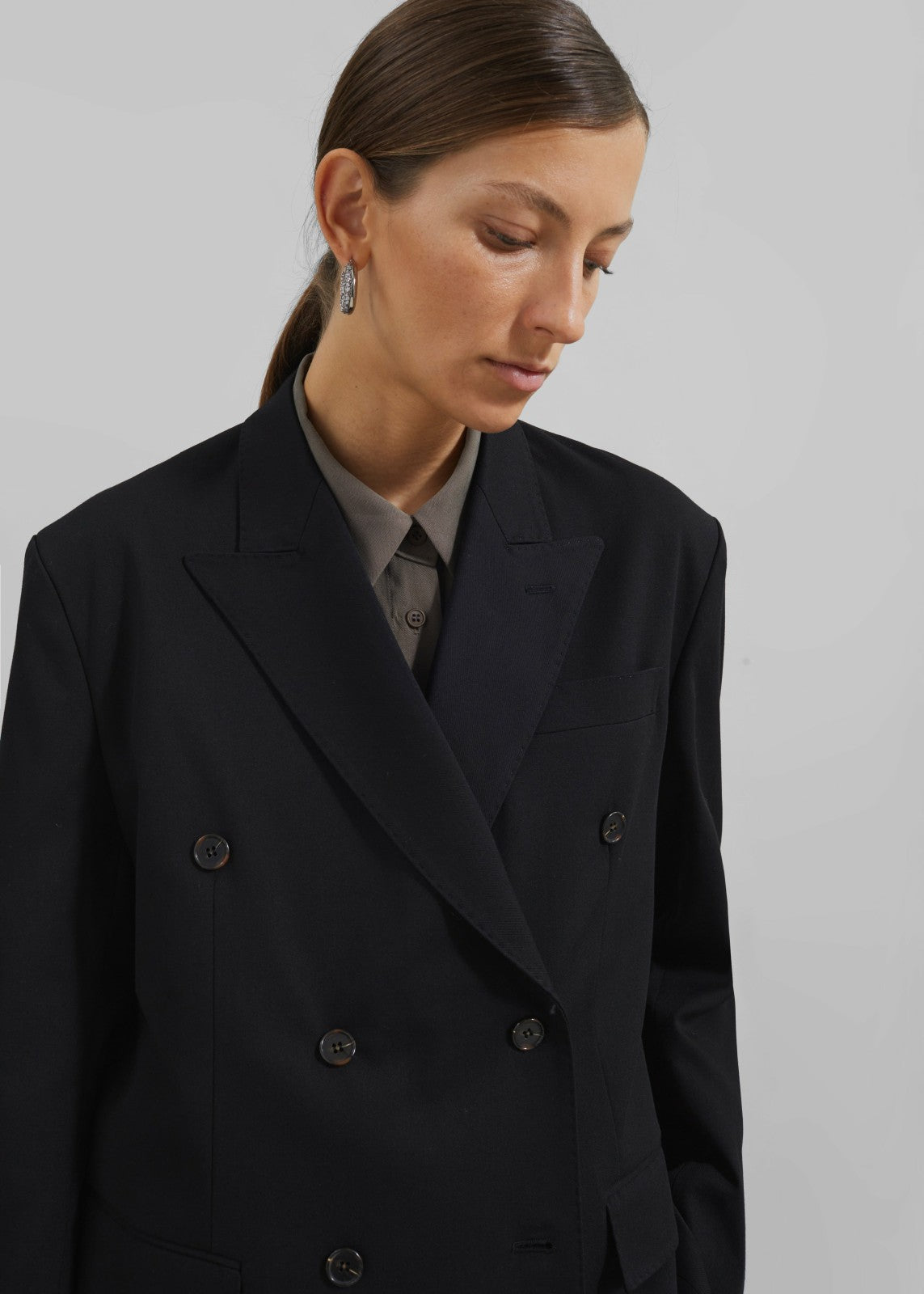 Sava Double Breasted Blazer - Black