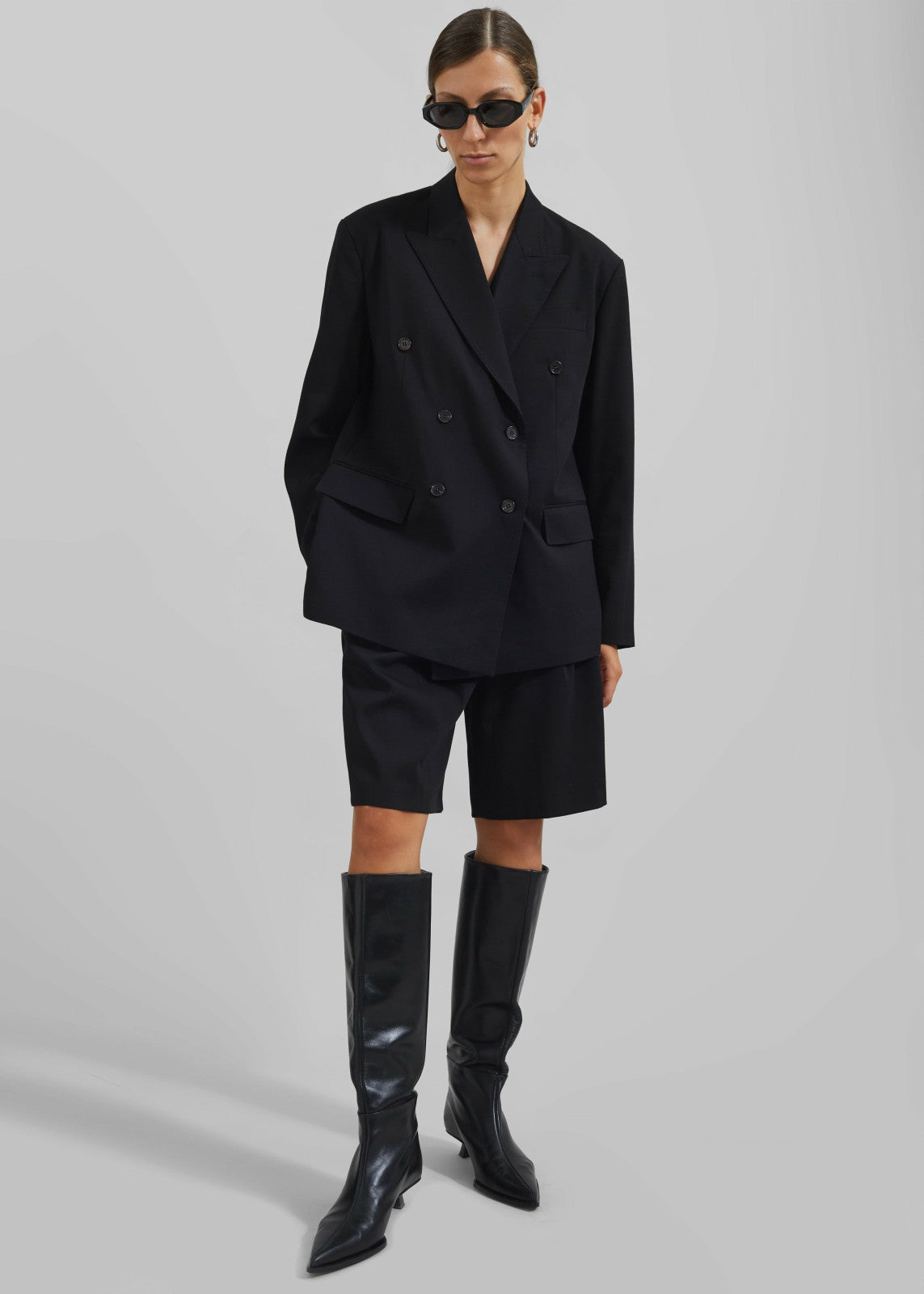 Sava Double Breasted Blazer - Black