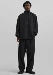 Dalton Wool Blend Shirt - Black