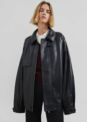 Roisin Faux Leather Jacket - Black