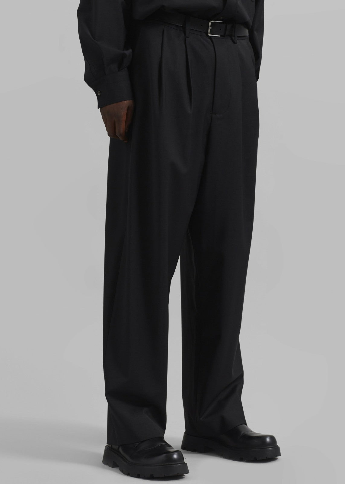 Dalton Wool Blend Trousers - Black