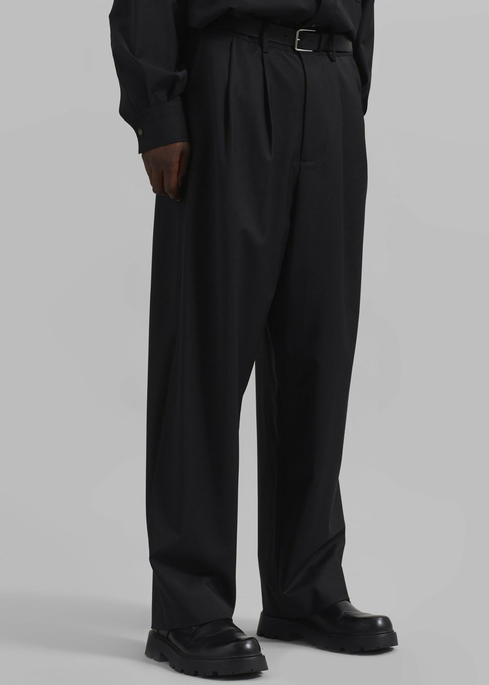 Dalton Wool Blend Trousers - Black