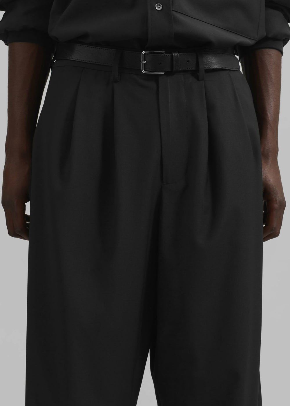 Dalton Wool Blend Trousers - Black