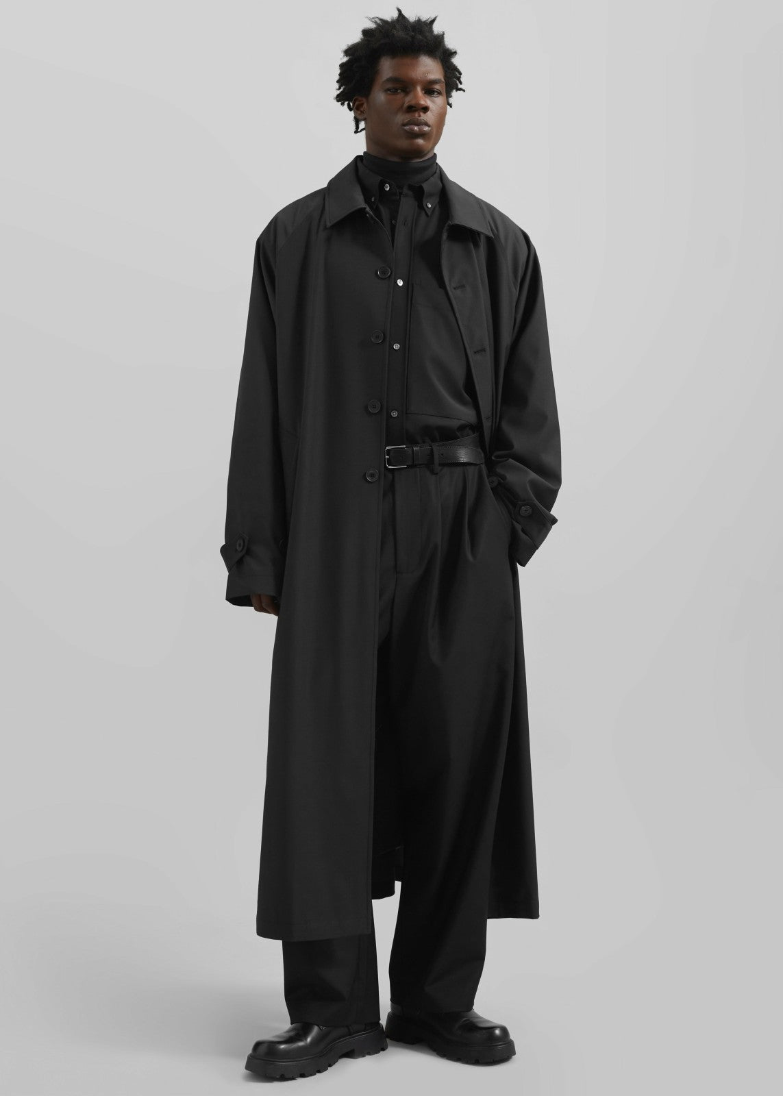 Dalton Wool Blend Trousers - Black