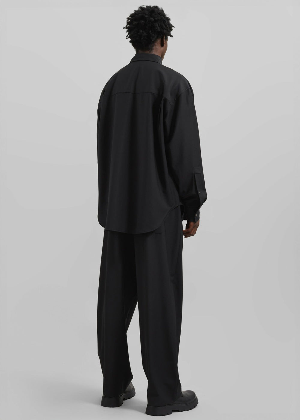 Dalton Wool Blend Trousers - Black