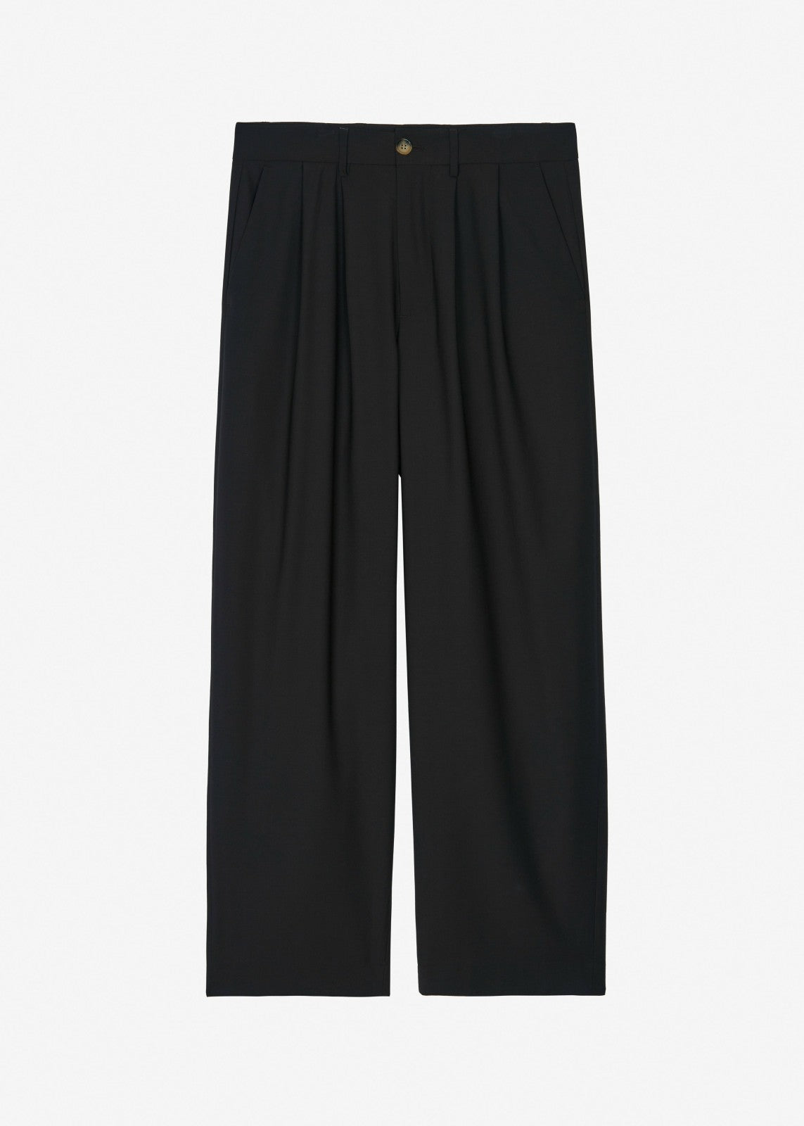 Dalton Wool Blend Trousers - Black