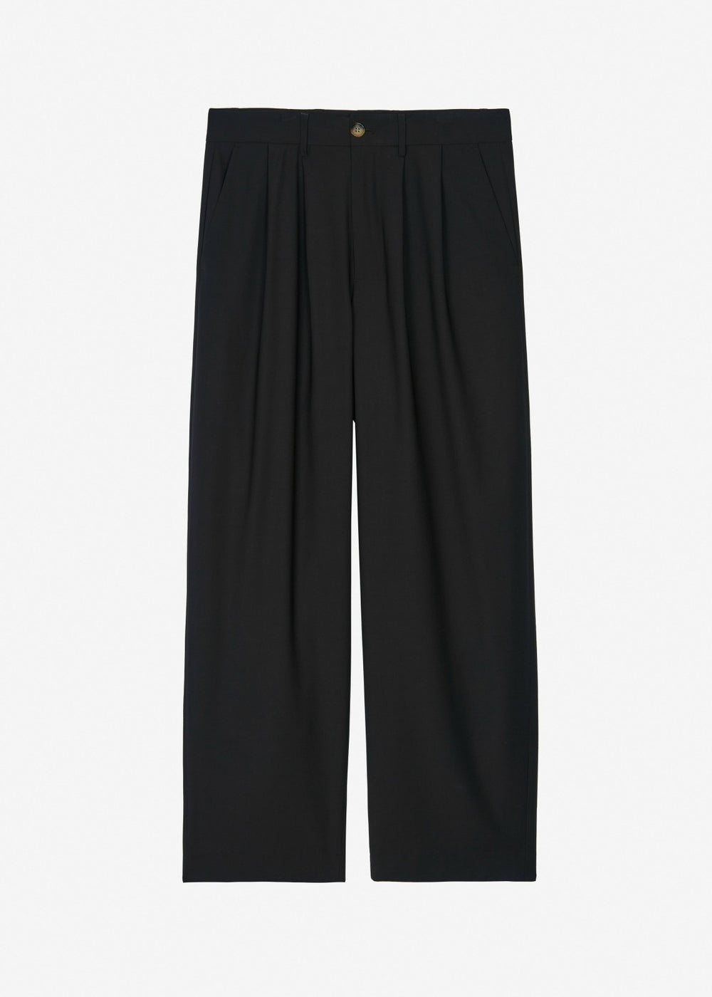 Dalton Wool Blend Trousers - Black