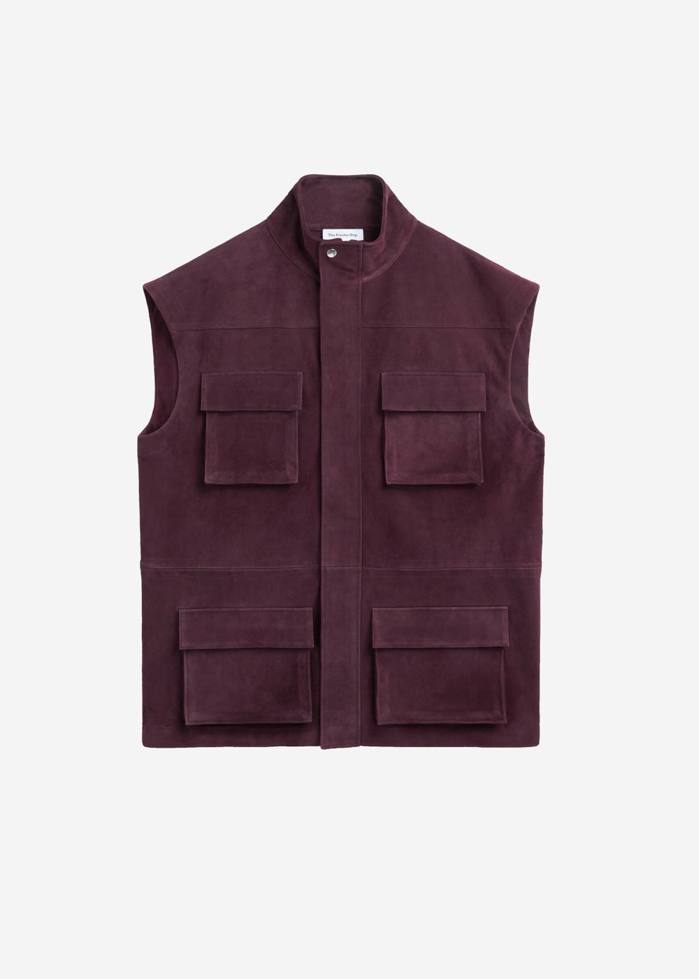 Turin Suede Cargo Jacket - Burgundy