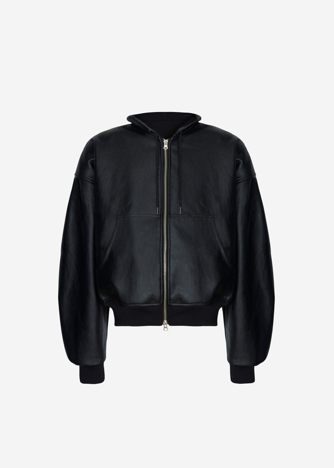 Santiago Faux Leather Jacket - Black