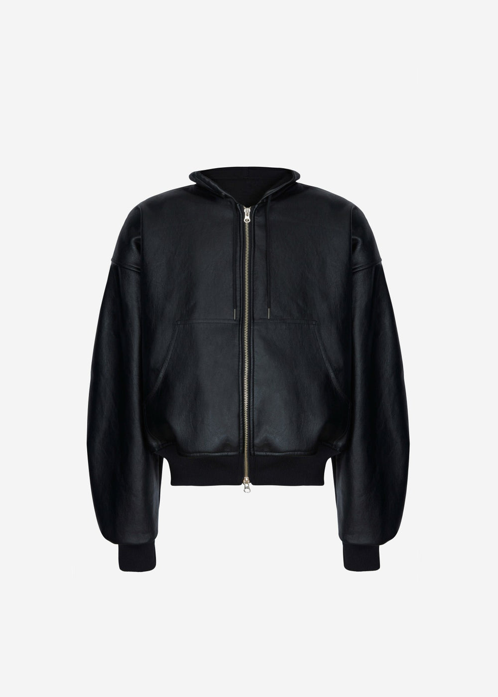 Santiago Faux Leather Jacket - Black