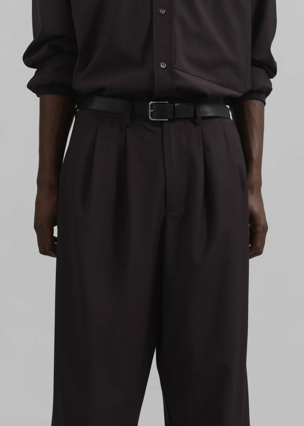 Dalton Wool Blend Trousers - Brown