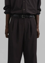 Dalton Wool Blend Trousers - Brown
