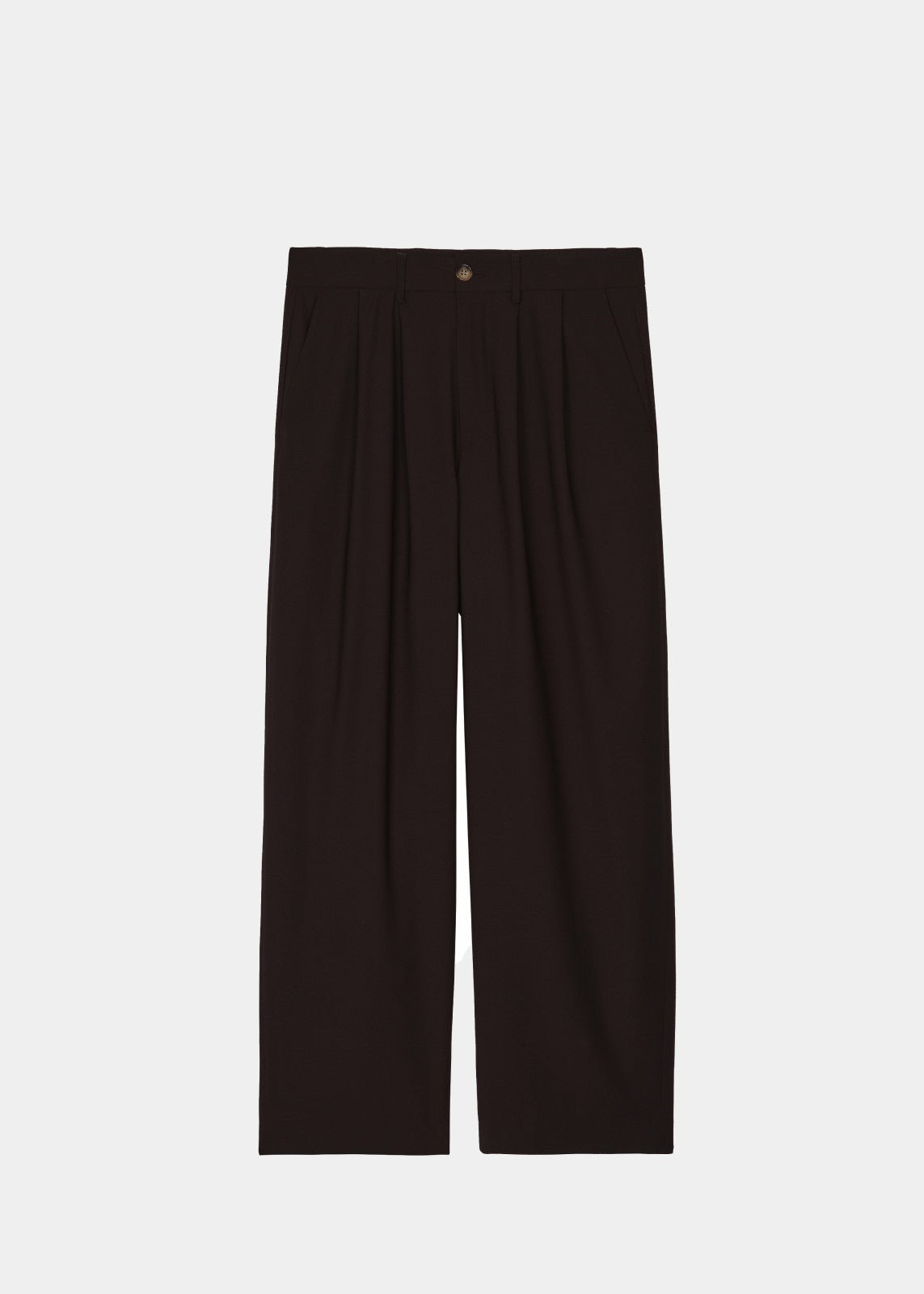 Dalton Wool Blend Trousers - Brown