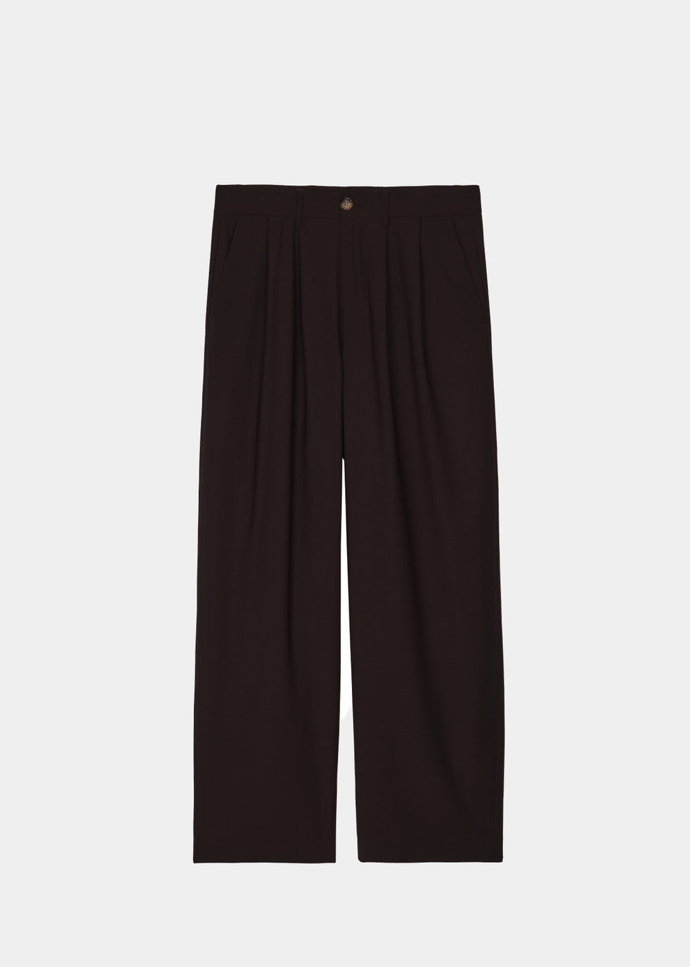 Dalton Wool Blend Trousers - Brown
