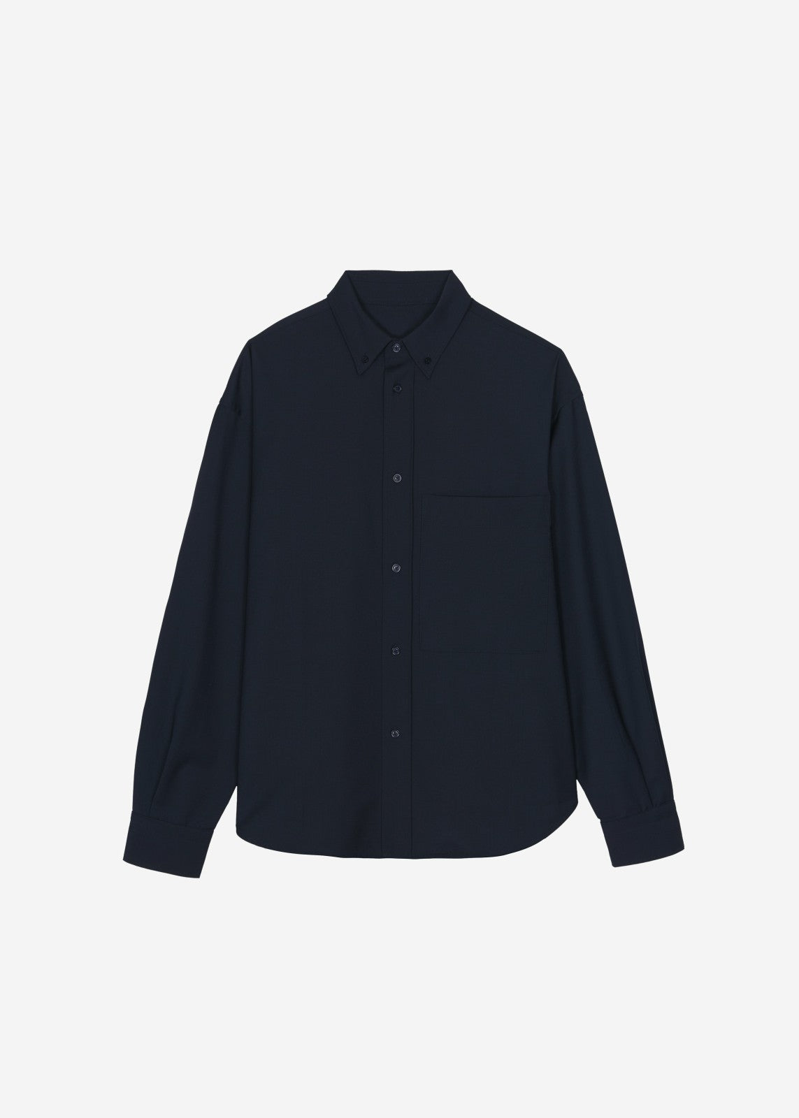 Dalton Wool Blend Shirt - Dark Navy