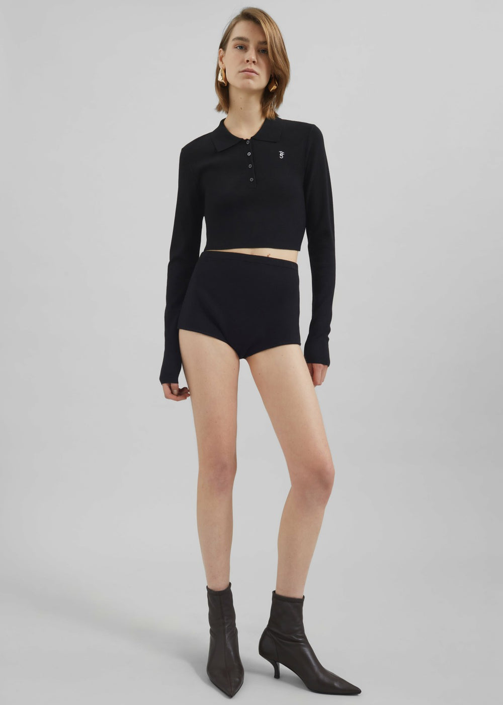 Alissa Knit Briefs - Black