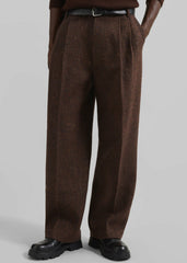 Beo Wool Suit Pants - Brown