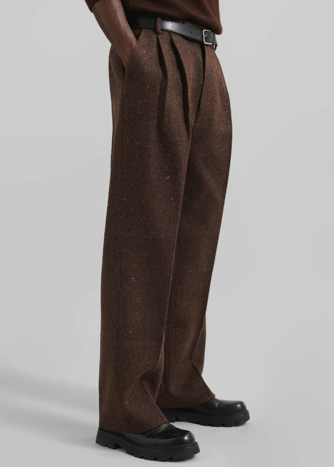 Beo Wool Suit Pants - Brown