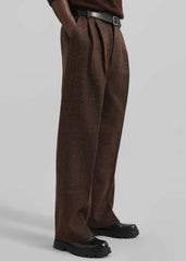 Beo Wool Suit Pants - Brown