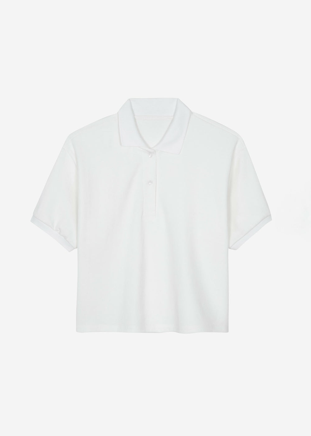 Arda Crop Polo - White