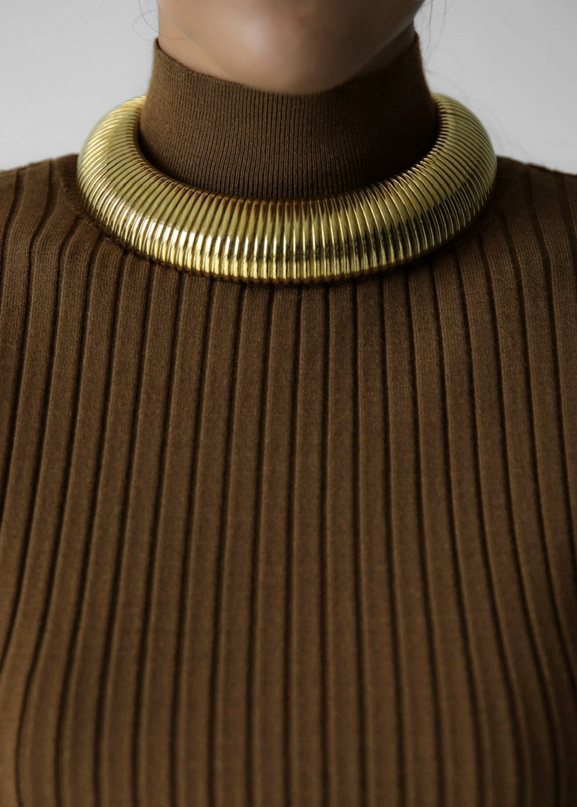 Jennis Turtleneck Top - Olive Brown
