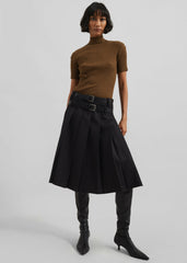 Jennis Turtleneck Top - Olive Brown