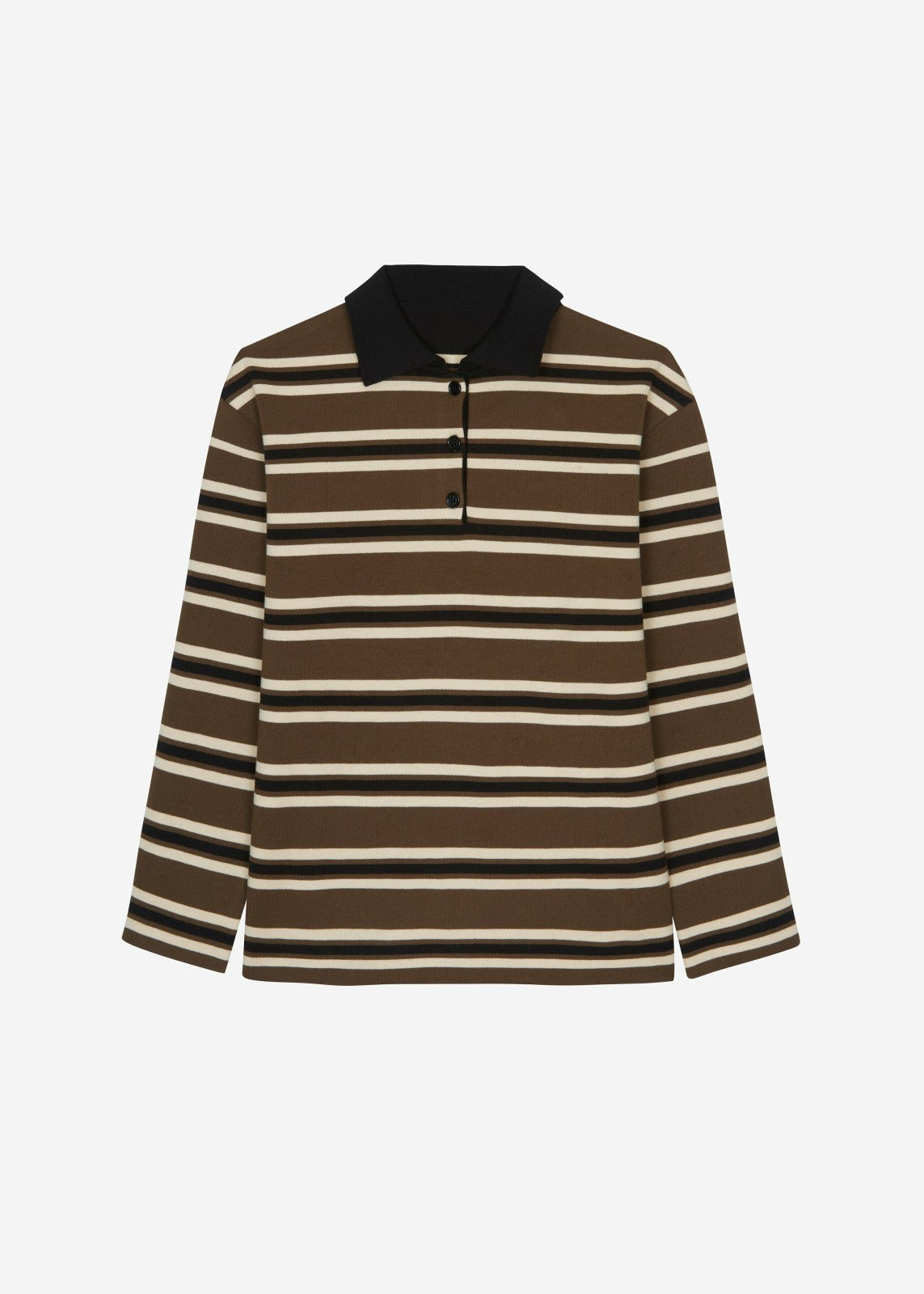 Royan Striped Polo - Khaki Multi Stripe