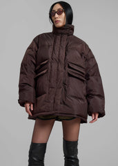 Nixa Puffer Jacket - Brown
