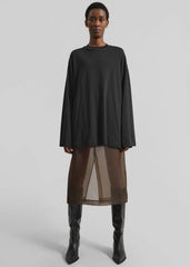 Rio Oversized Sleeve Tee - Black