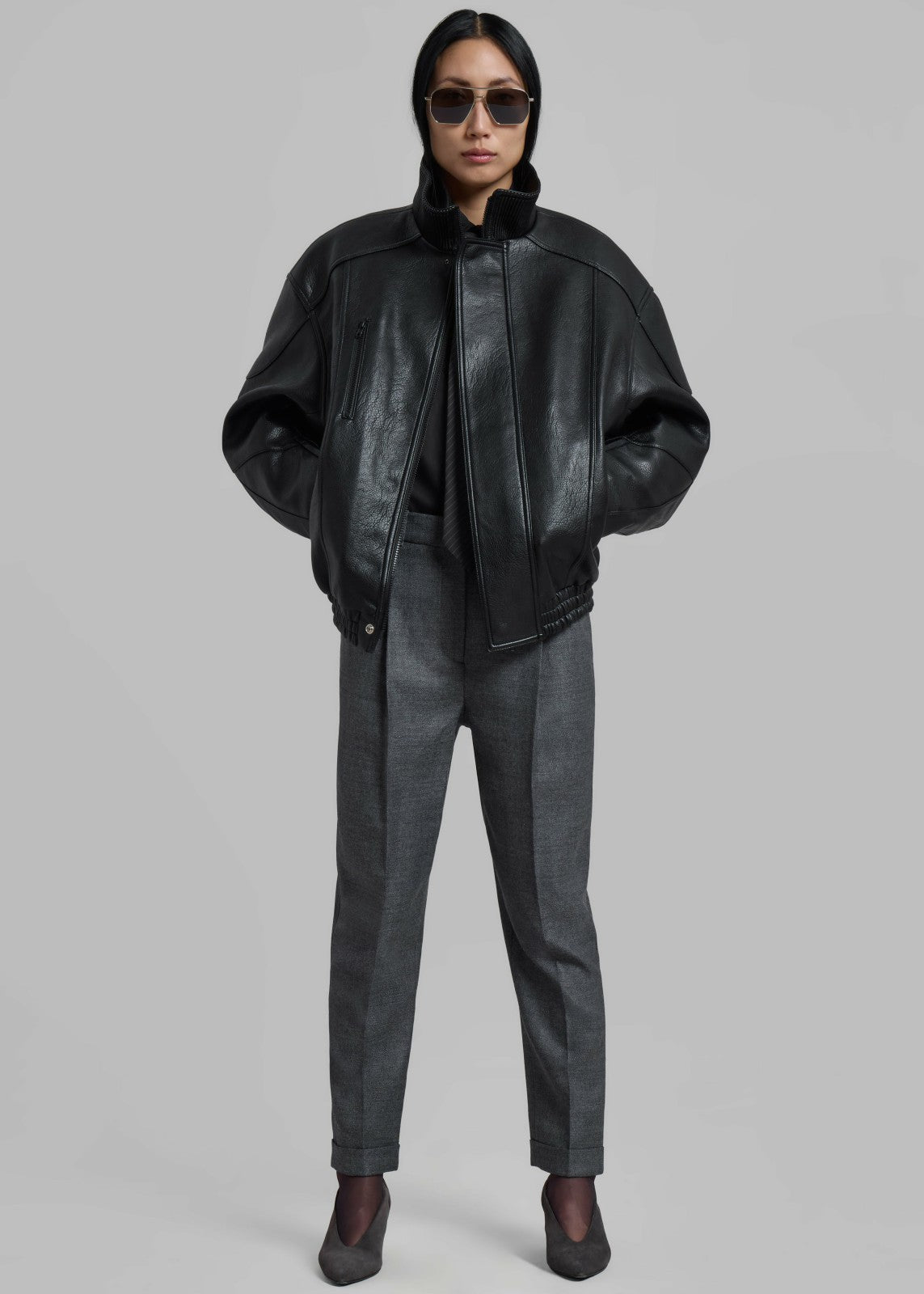 Zion Quilted Bomber Jacket - Black