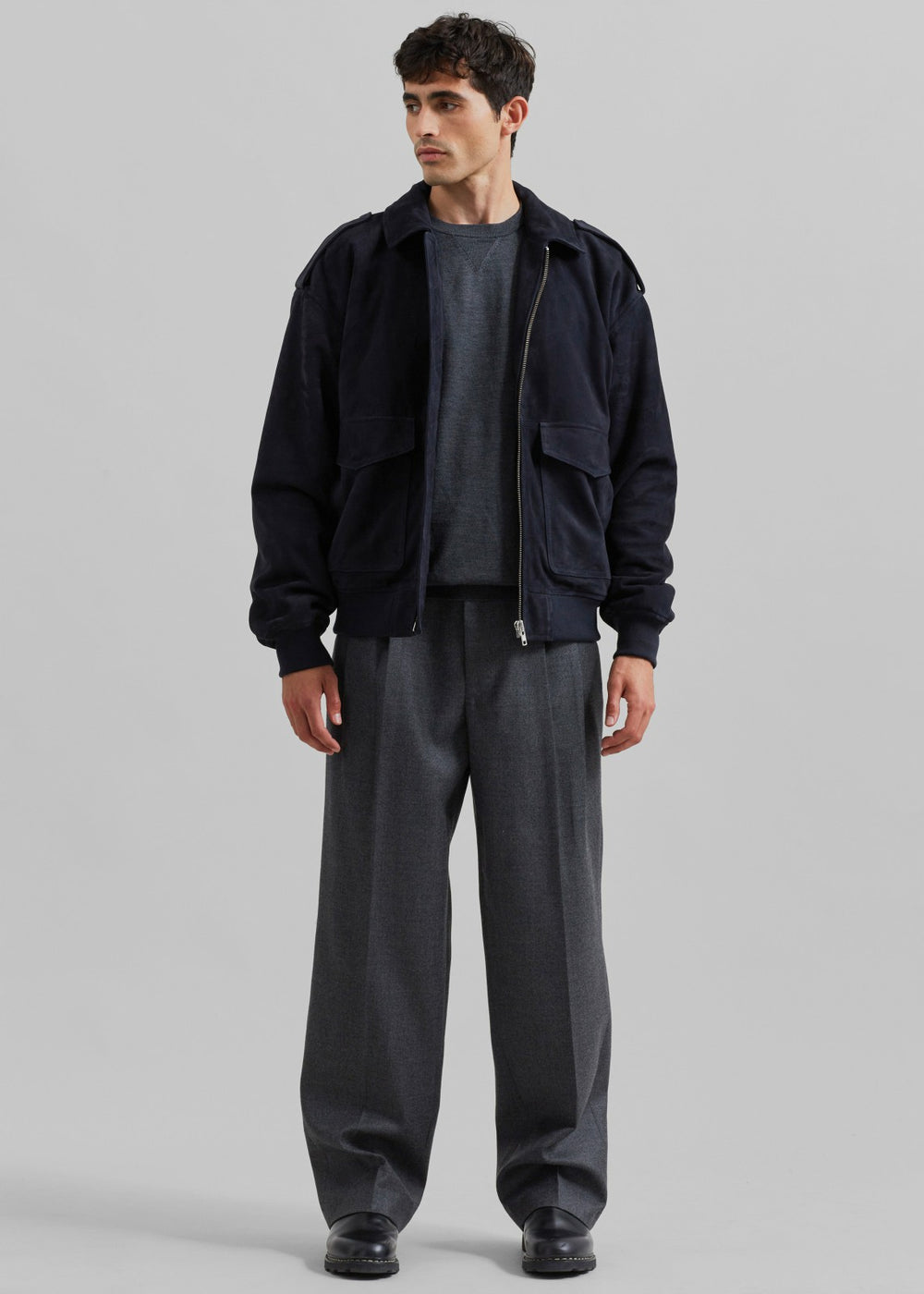 Viper Suede Jacket - Navy