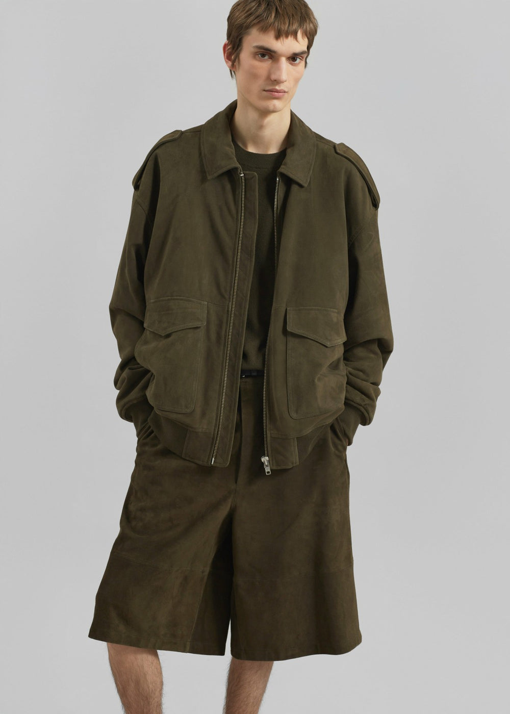 Viper Suede Jacket - Khaki