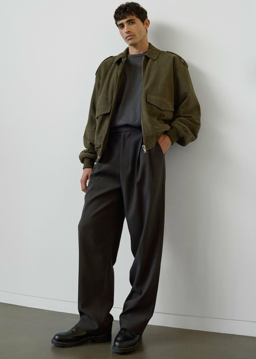 Viper Suede Jacket - Khaki