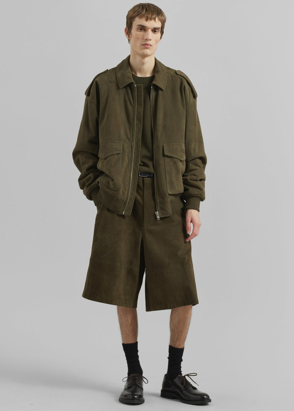 Viper Suede Jacket - Khaki