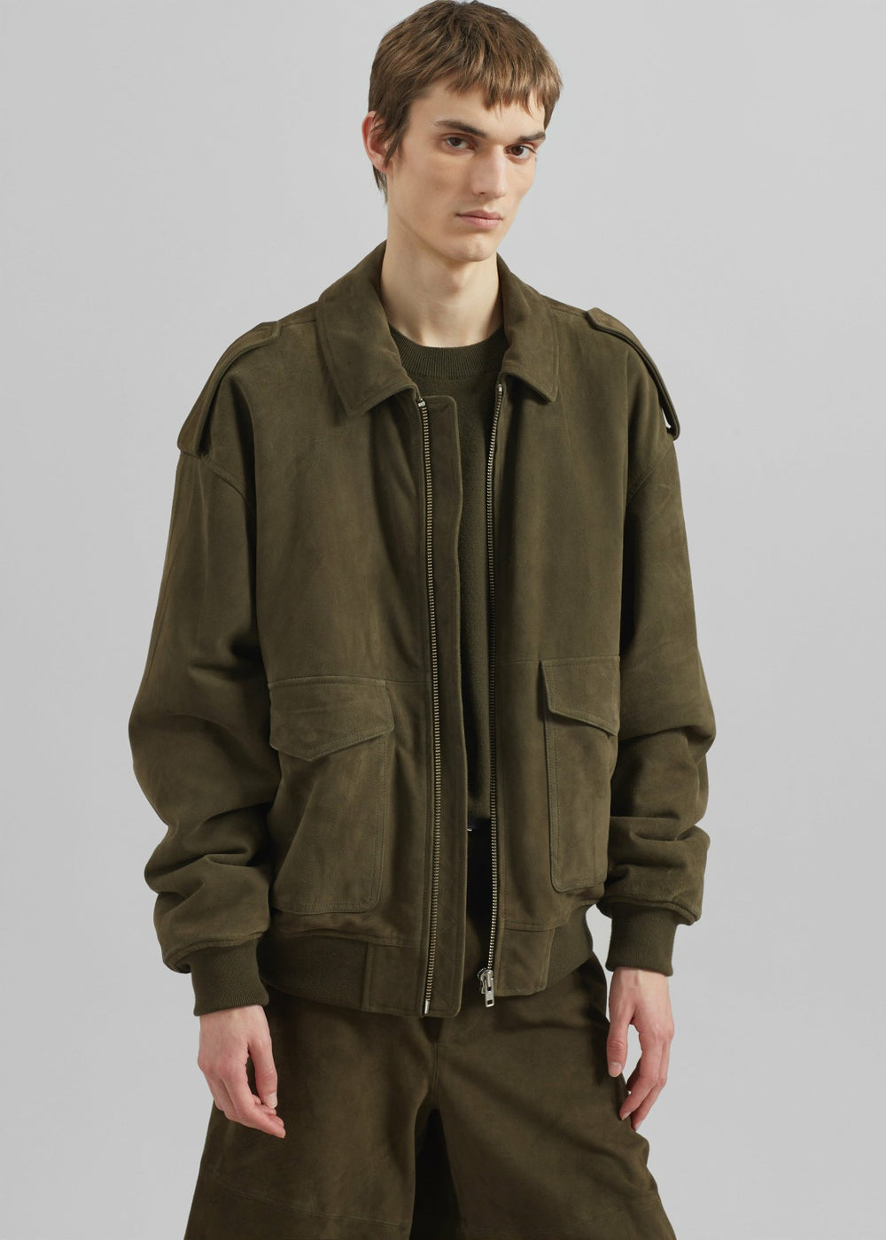 Viper Suede Jacket - Khaki