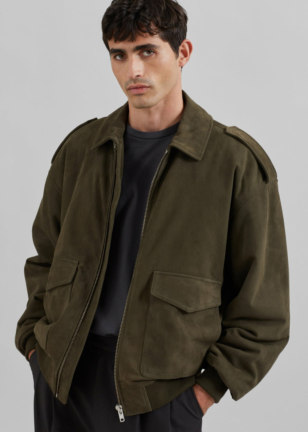 Viper Suede Jacket - Khaki