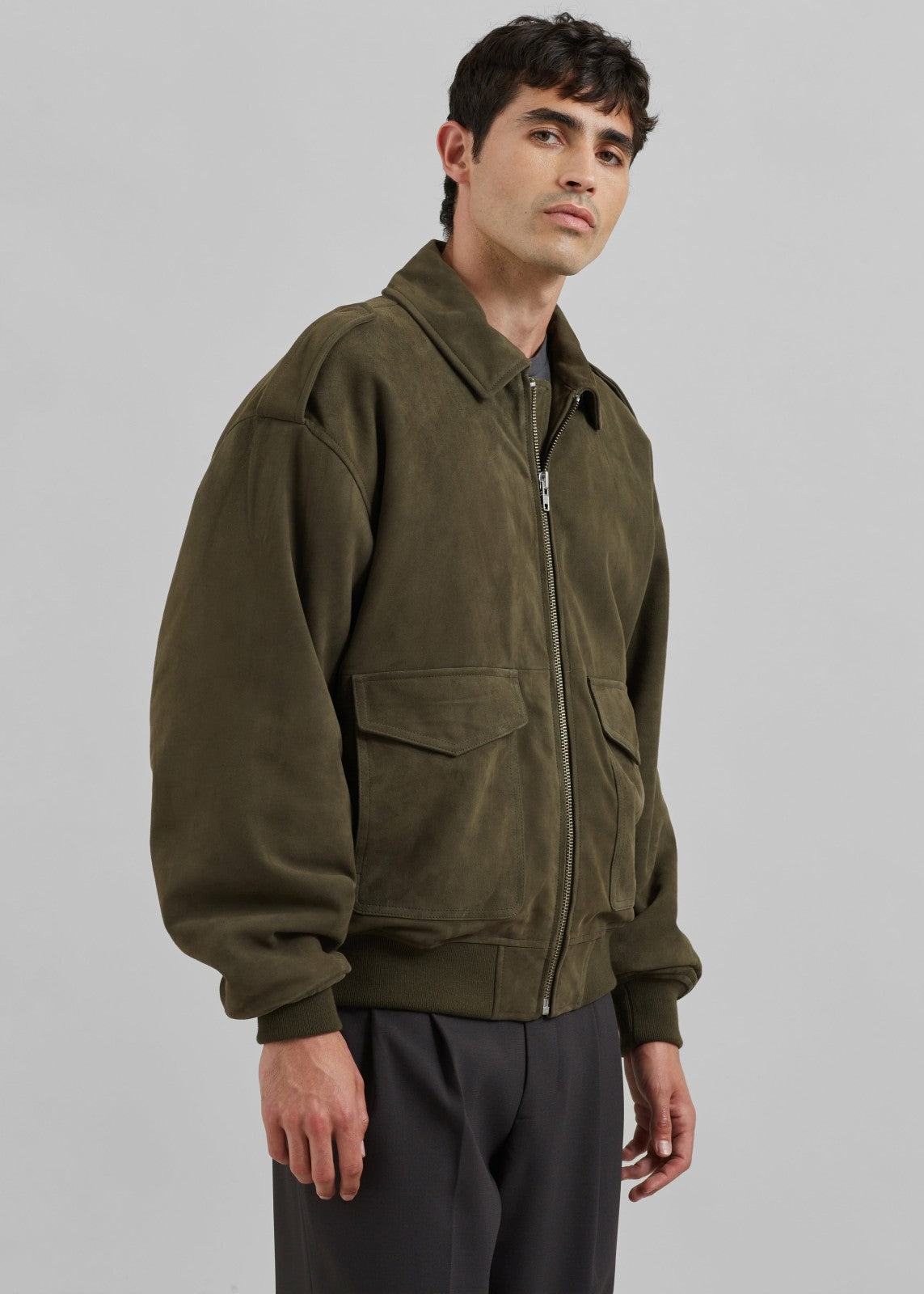Viper Suede Jacket - Khaki