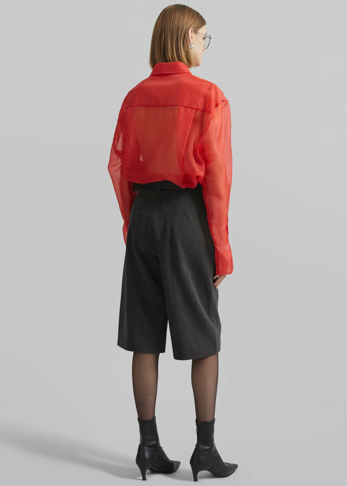 Peri Sheer Shirt - Red