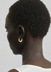 Bevza Small Honeycomb Hoops - Gold/Silver