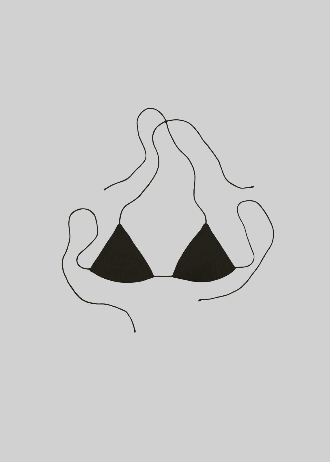 Bevza Mermaid Swim Bra - Black