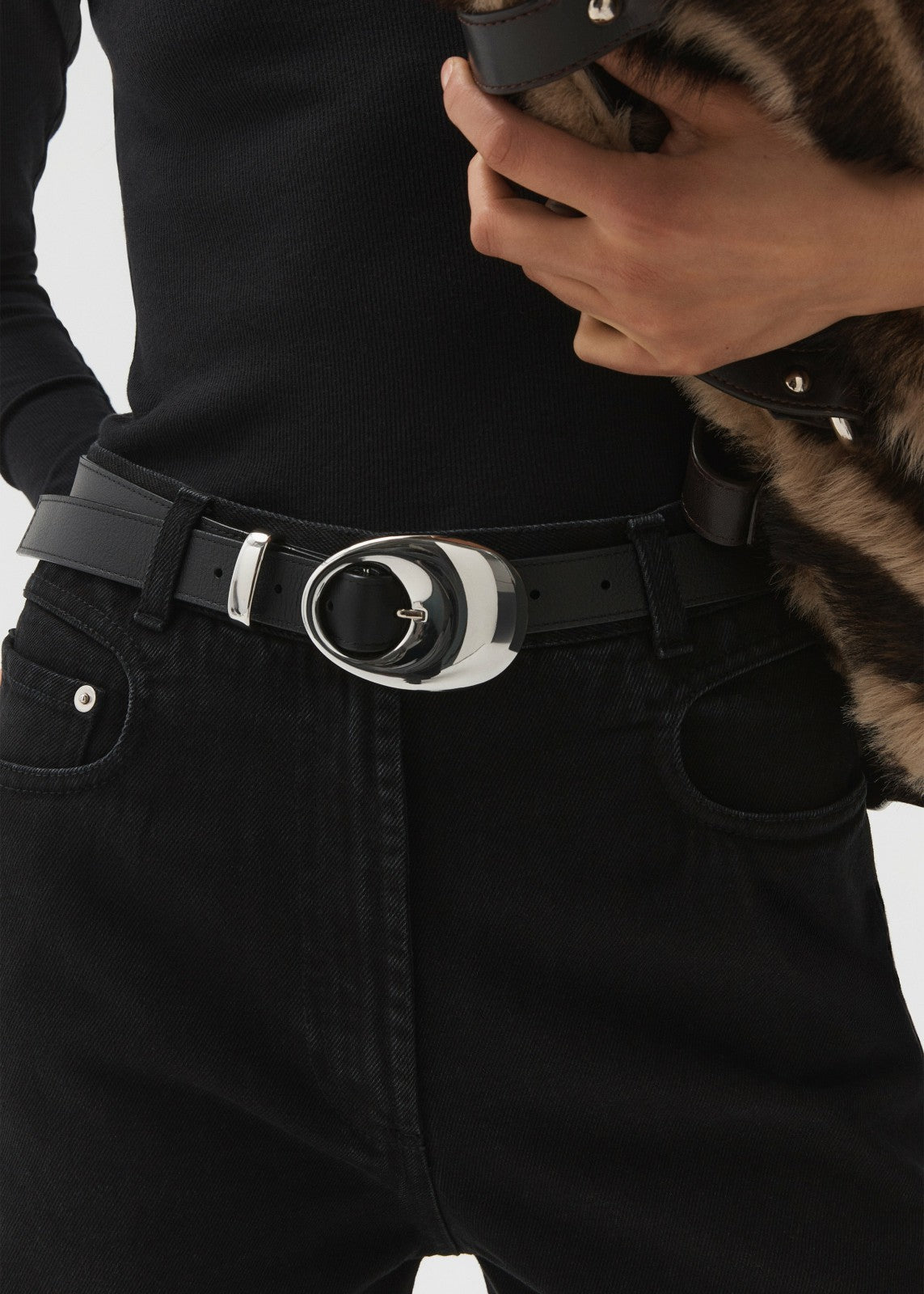 Beaufille Porte Belt - Black/Silver