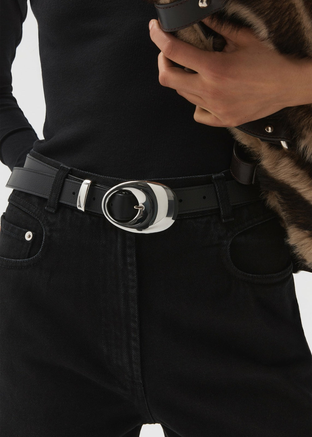 Beaufille Porte Belt - Black/Silver