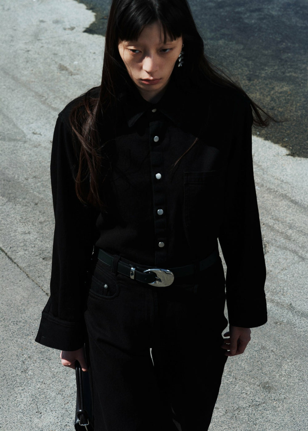 Beaufille Porte Belt - Black/Silver