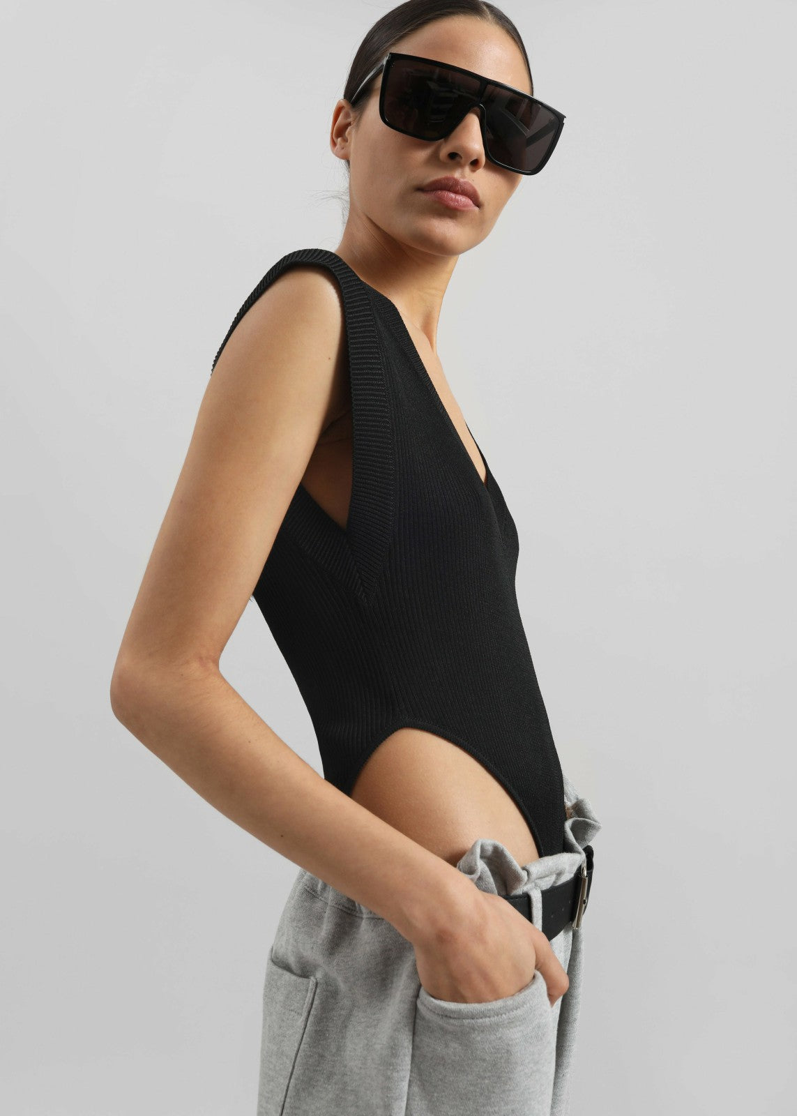 Bevza Vest Bodysuit - Black