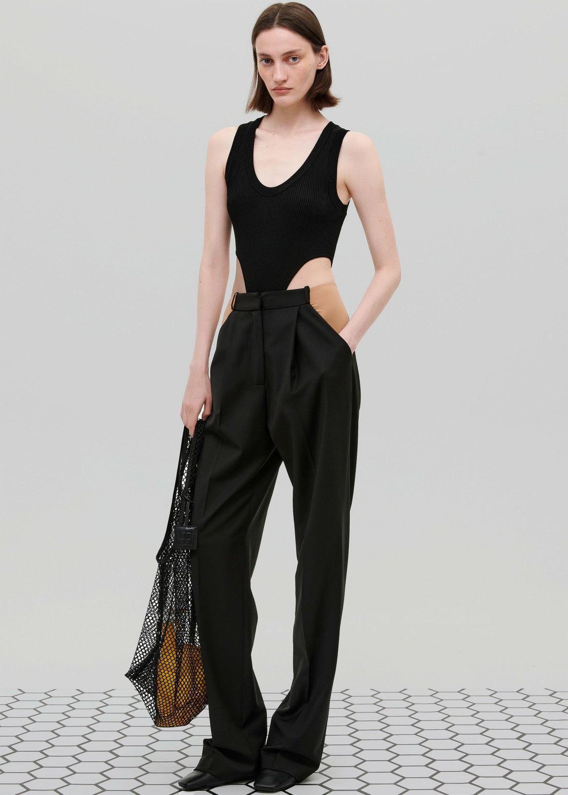 Bevza Vest Bodysuit - Black