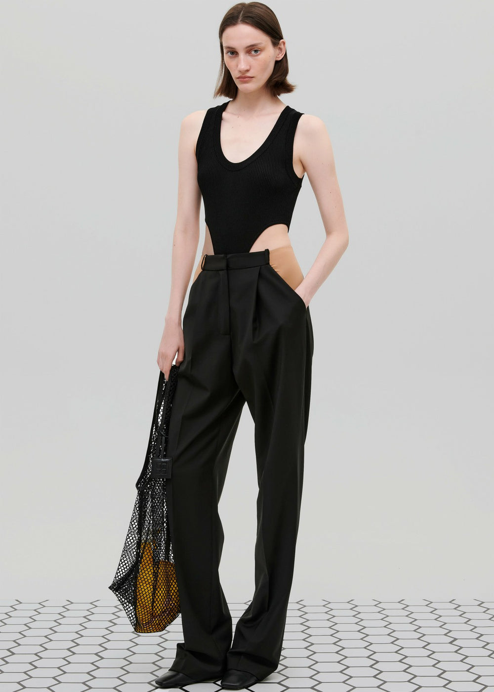 Bevza Vest Bodysuit - Black